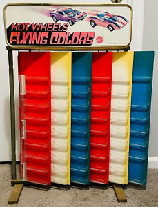 Hot Wheels Redline Era Flying Colors STORE DISPLAY Storage Rack for Blisterpacks