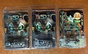 3 HOT WHEELS Las Vegas Super Convention Silverado, VW Bus & Bug RAW SET NMD!