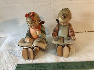 Vintage Goebel Hummel Figurines Boy And Girl 3 1/2” Set Of Two