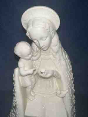 Vintage White Hummel Goebel Flower Madonna And Child