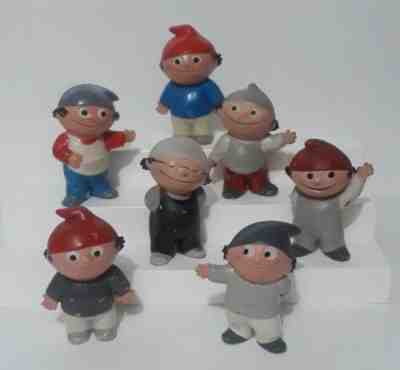 Vintage Hummel Goebel ZDF ~ MAINZELMANNCHEN ~ Rubber/Vinyl Figure lot of 7