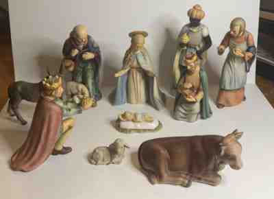 Very Rare Hummel Goebel 10 pc Nativity Figurine Set 214 Series 1951 West Germany