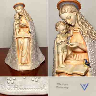 Vintage 1950's HUMMEL 10/3 Madonna & Child Jesus Mary Sculpture West Germany