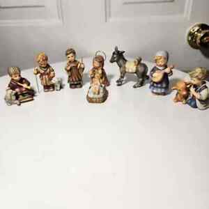 Vintage Goebel Berta Hummel 8-PC Lot Mini Nativity Set Figurines Original Boxes