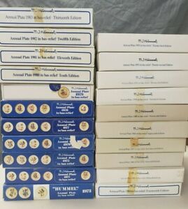 Lot of 22 Hummel Goebel Annual Collector Plates 1973-1994 in Original Boxes