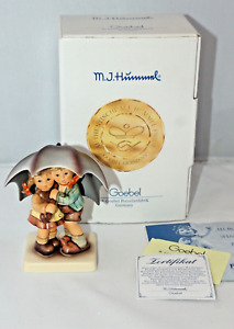 Goebel Hummel Sunshower #1194 Hum 634 2/0 w/ Box & Papers  SIGNED Never Used