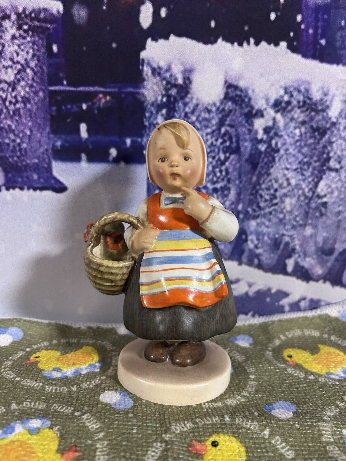 Extremely Rare International Hummel Goebel Swedish Girl 825 Tmk1 - 2