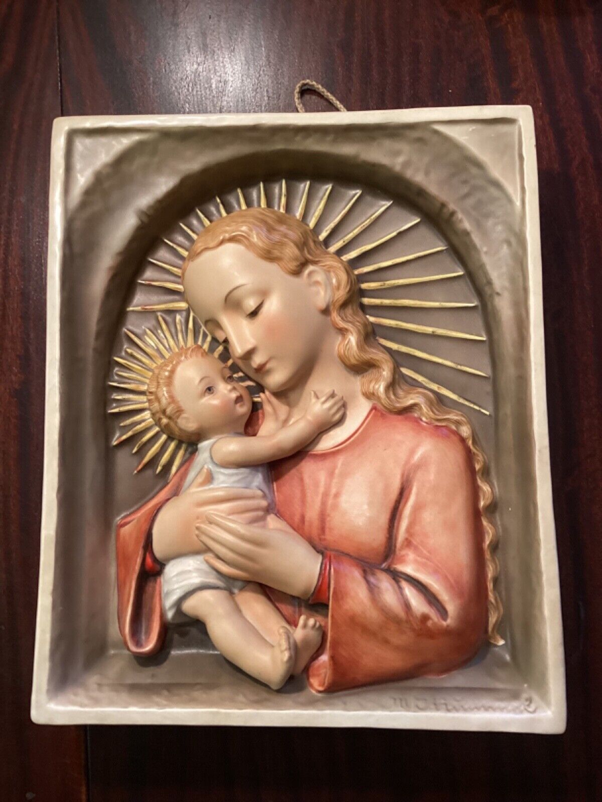 Hummel Huge & Very Rare 48/5 Madonna & Christ Child Plaque TMK 3