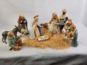 MINT Rare Hummel Goebel 10 pc Nativity Figurine Set 214 Series 1951 W Germany