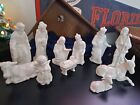 Vintage Discontinued 11 Pc White Goebel Hummel Nativity Set with free Manger