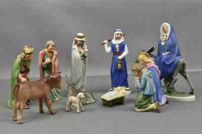 11 Pc Hummel Goebel Christmas Nativity Manger Set 1959 Thailand And Germany