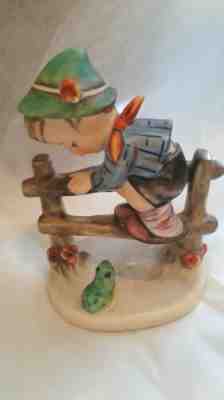 Boy on Fence with Frog Goebel Hummel 1948 Figurine 