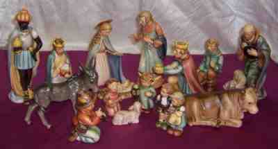 Hummel Figurines 15 Piece Nativity Set With Manger And All Boxes