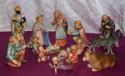 Hummel Figurines 16 Piece Nativity Set Excellent Condition