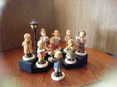 Hummel Goebel 9 Piece Set Kinder Choir Figurines Lamplight Base-MINT w/ BOXES