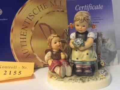 Rare Welcome Spring #635 M.I. Hummel Goebel Germany Figurine w/Box &  Certificate