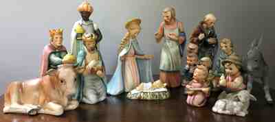 Goebel Hummel Christmas Nativity Set 13 Different Figurines TMK-4 & TMK-5
