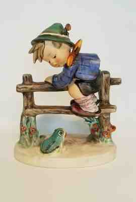 Hummel Goebel W. Germany Boy On Fence With Frog Figurine 201/1 1948