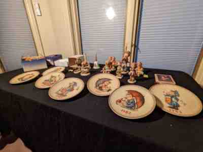 Hummel Lot of 8 Figurines Plates and Bells