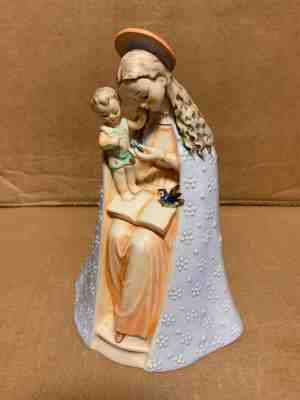 Vintage Hummel Goebel Flower Madonna Figurine With Child 10/1 Germany Jesus Mary