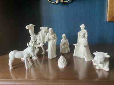 Vintage Hummel White Nativity 9 pieces 1951/ 214A/No chips- Very Good Condition