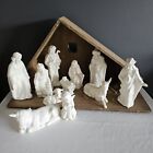 Vintage 11  White Goebel Hummel Nativity Set Discontinued