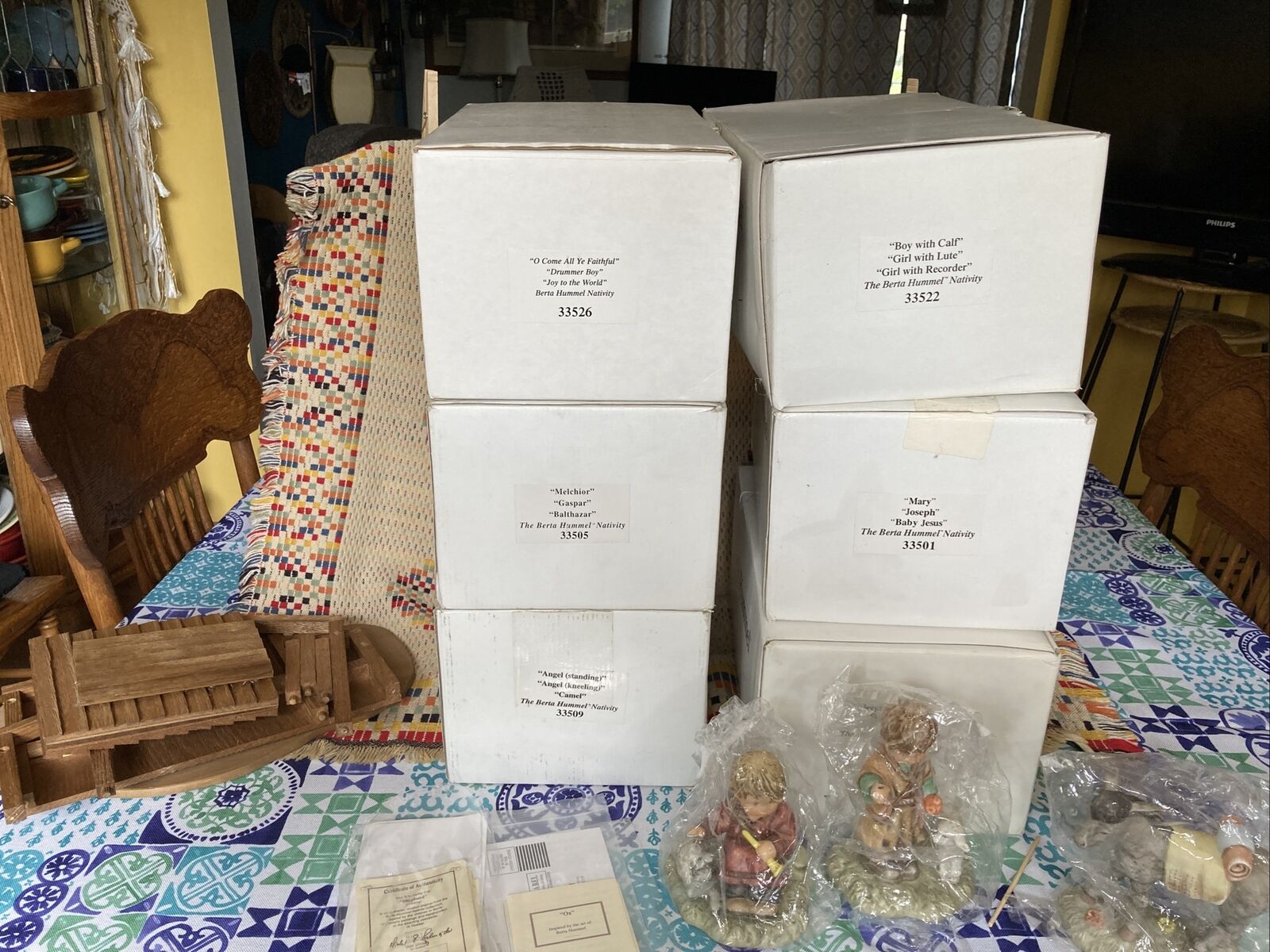 Vintage Studio Hummel Berta Goebel Nativity Figurines Manger 7 Complete Sets Lot