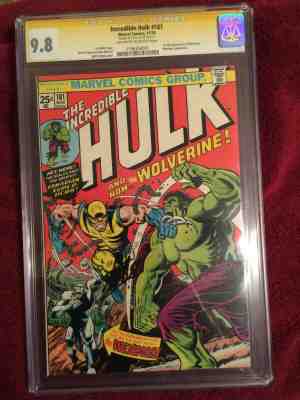 INCREDIBLE HULK #181 9.8 SS STAN LEE 1ST FULL APP OF WOLVERINE !  #1196354001