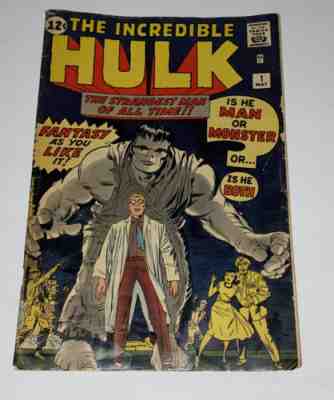 Incredible Hulk #1 [1962] ORIGINAL HULK RARE GOOD SHAPE SEE PICS UNGRADED