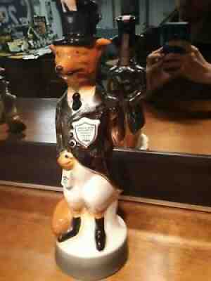 Jim Beam rare platinum fox collectible bourbon decanter bottles
