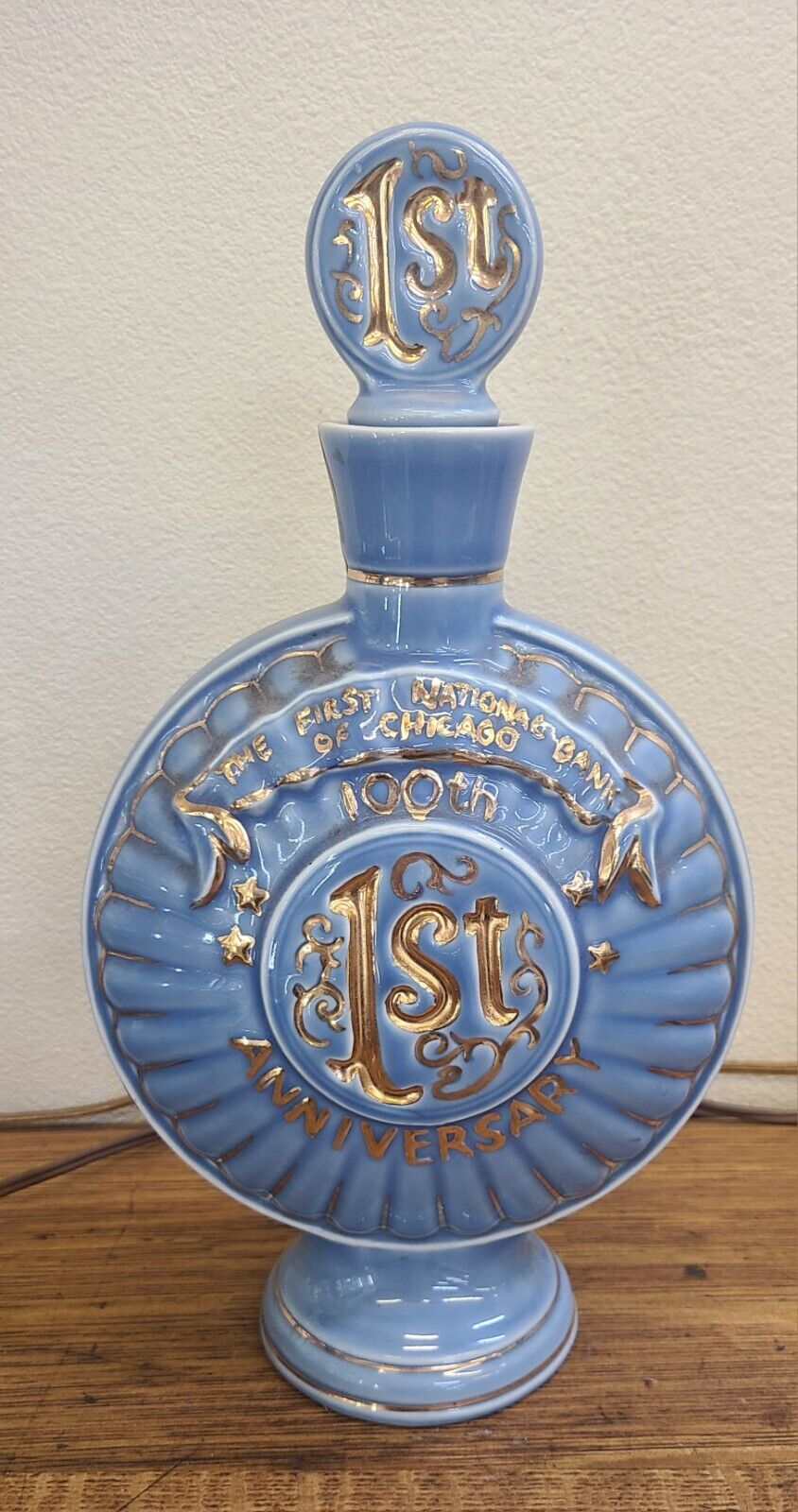 Jim Beam 1st National Bank of Chicago Decanter SUPER RARE Only 117 MADE Perfect