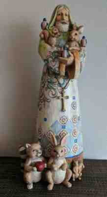 Jim Shore Heartwood Creek Large 22" St Francis w/ Animals Garden Statue 4007765