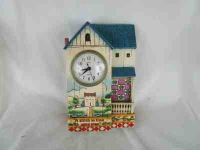 JIM SHORE HEARTWOOD CREEK FARM HOUSE  MANTLE CLOCK #4002961~~NEW BATTERY+WORKING