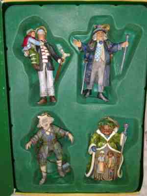 Jim Shore A Christmas Carol Ornament Set Scrooge Marley Ghost Tiny Tim 2008