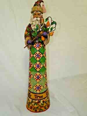 RARE Jim Shore SANTA CLAUS TALL Figurine "FIRST DAY OF CHRISTMAS" 29" Heartwood