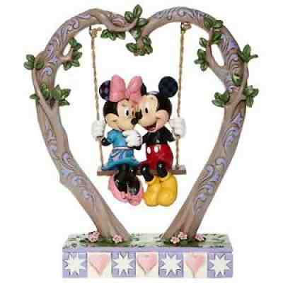 Enesco 6008328 Mickey & Minnie On Swing â??Sweethearts In Swingâ?