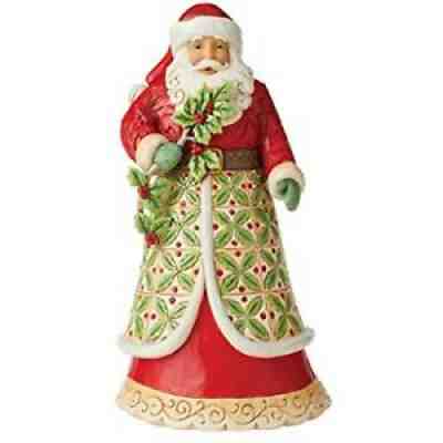 Jim Shore Heartwood Creek Christmas Santa Holly Jolly Figurine, 12" 6006639