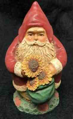 Two Jim Shore Early Roly Poly Santa with Sunflowers