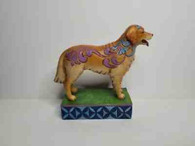 Jim Shore Heartwood Creek Golden Retriever Kibby Dog Figurine Enesco 4026101