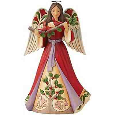 Jim Shore Heartwood Creek Christmas Angel with Cardinals Figurine 6008921