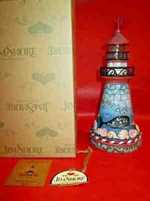 RARE Jim Shore Seaside Serenity Coastal Scene Lighthouse 4033798 W Box Tag