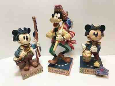 Jim Shore Disney Traditions Patriotic Trio - Goofy and Mickey Mouses