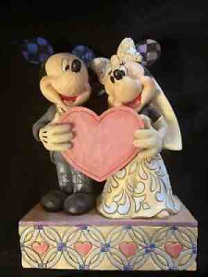 Jim Shore Minnie Mickey Mouse â??Two Souls One Heartâ? Wedding Figurine, New