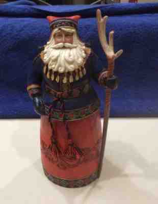 Jim Shore Lapland Santa With Blue Coat Old Man of the North Heartwood Creek 2010