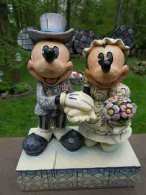 Jim Shore Disney Congratulations Mickey & Minnie Wedding Cake Topper 4013988 NIB
