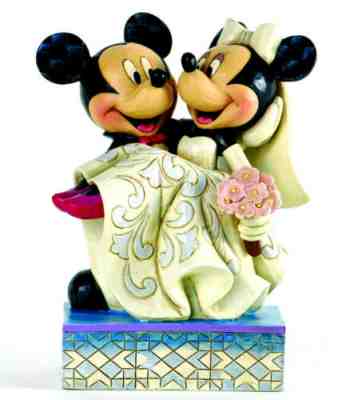 Jim Shore Disney Mickey & Minnie Wedding Figurine Cake Topper 4033282 Enesco New