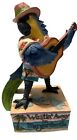 2019 Jim Shore Musical MARGARITAVILLE “STRUMMIN’ MY SIX STRING” PARROT, No Box