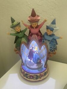 Jim Shore Three Fairies A Dance For Dreamers Aurora Lighted Moving Music Box New