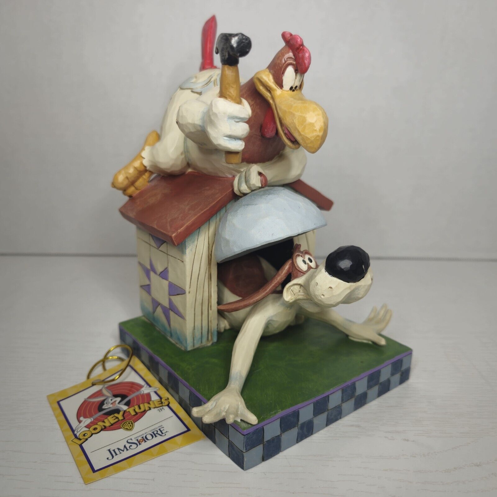 Jim Shore Looney Tunes Rude Awakening Foghorn Leghorn Dawg Dog 4052815 RARE
