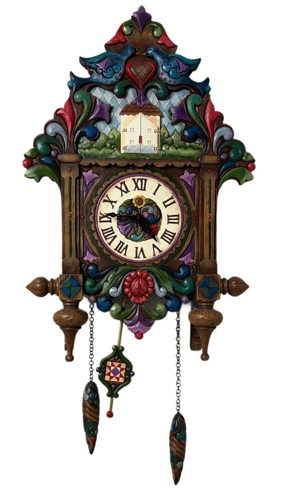 JIM SHORE CUCKOO CLOCK 4012470 MASTERPIECE COLLECTION 2008 MINT WORKS GREAT +box